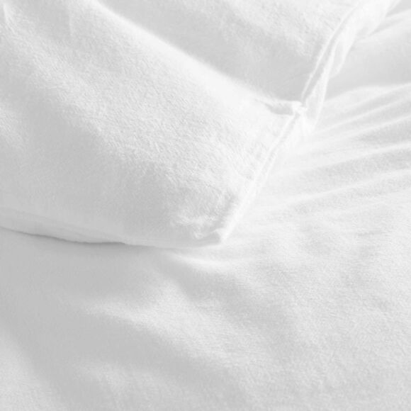 Bettwäsche aus gewaschener Baumwolle (260 x 240 cm) Maxine Weiß