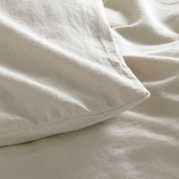 Bettwäsche aus gewaschener Baumwolle (240 x 220 cm) Maxine Beige