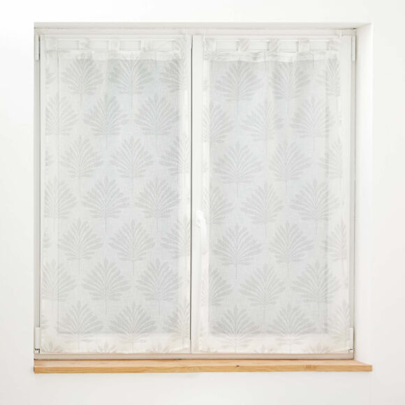Set van 2 vitrages met lussen (60 x 160 cm) Levita Wit