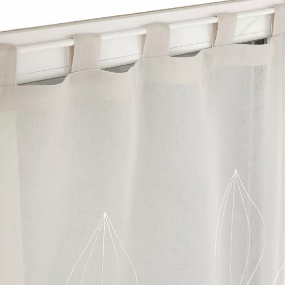 Set van 2 vitrages met lussen (60 x 160 cm) Galactée Taupe