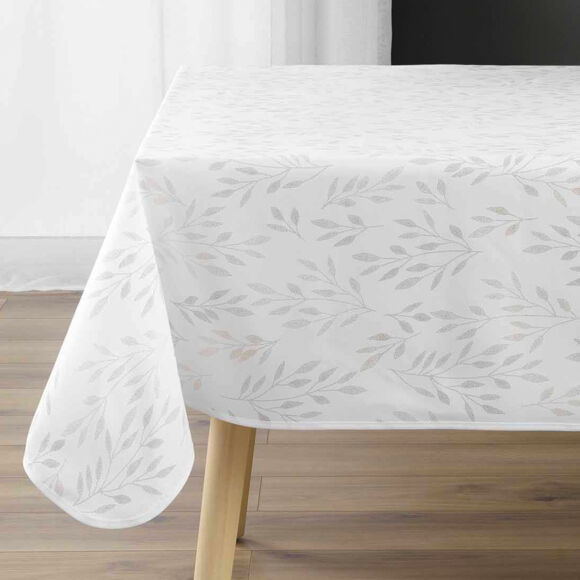 Fleckenabweisende rechteckige Tischdecke (150 x 240 cm) Lonigold Weiß