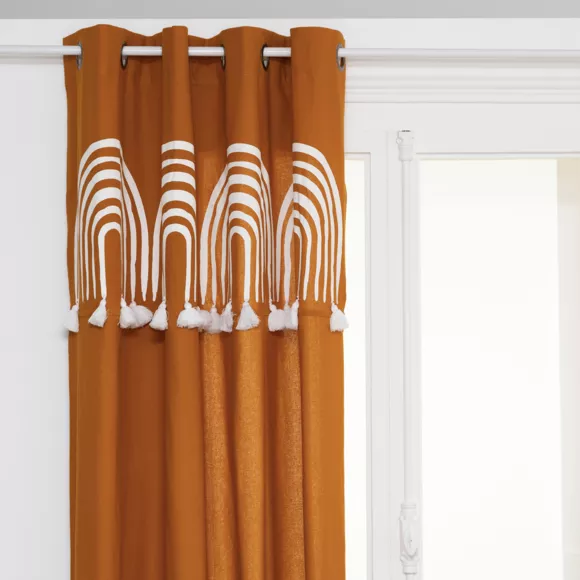 RIDEAU IMP POMP SOL 140X260 L, 140 x P, 0,5 x H, 260 cm Moutarde