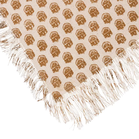 Mantel rectangular de algodón (150 x 250 cm) Indie Beige