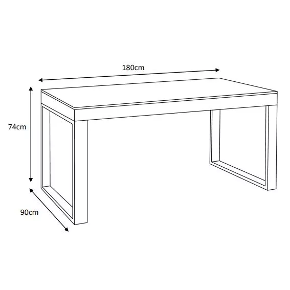 Tavolo da giardino 8 posti Allumino/Ceramica Kore (180 x 90 cm) - Grigio antracite