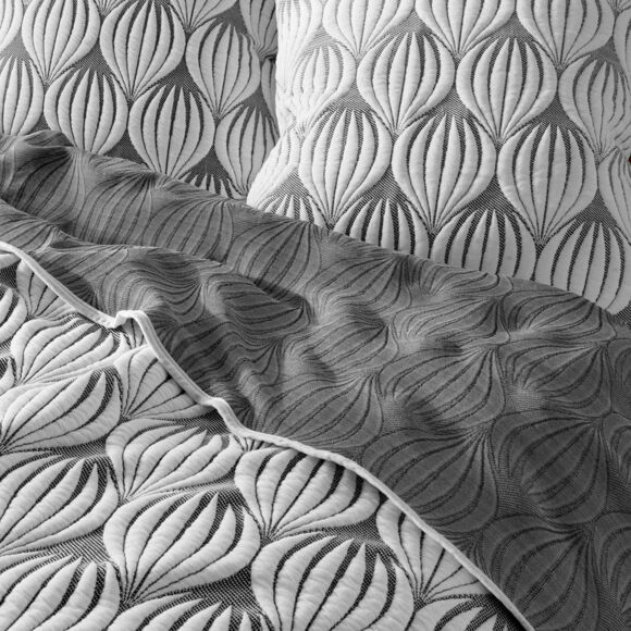 Colcha y 2 fundas de almohada (220 x 240 cm) Faustine Gris
