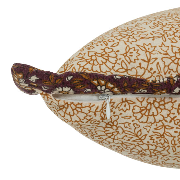Cuscino rettangolare policotone con balza (30 x 50 cm) Indie Viola