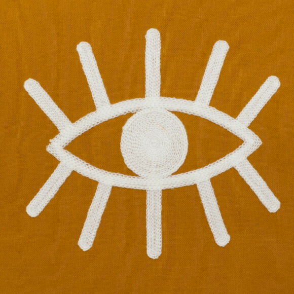 Cojín de algodón pulido (30 x 40 cm) Soleya Amarillo mostaza