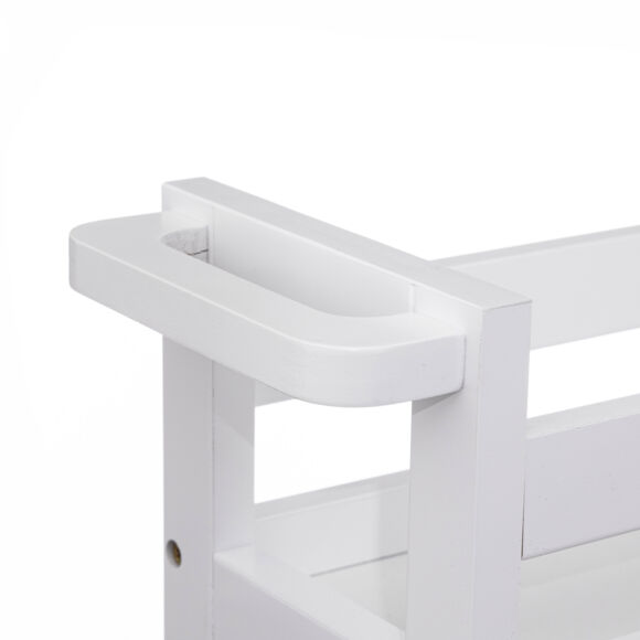 Carrello con 3 livelli a rotelle (40 x 15 x 75 cm) Colorama Bianco