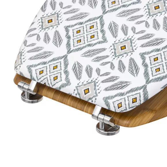 Asiento para baño WC madera (36 x 42,5 cm) Hapache Multicolor
