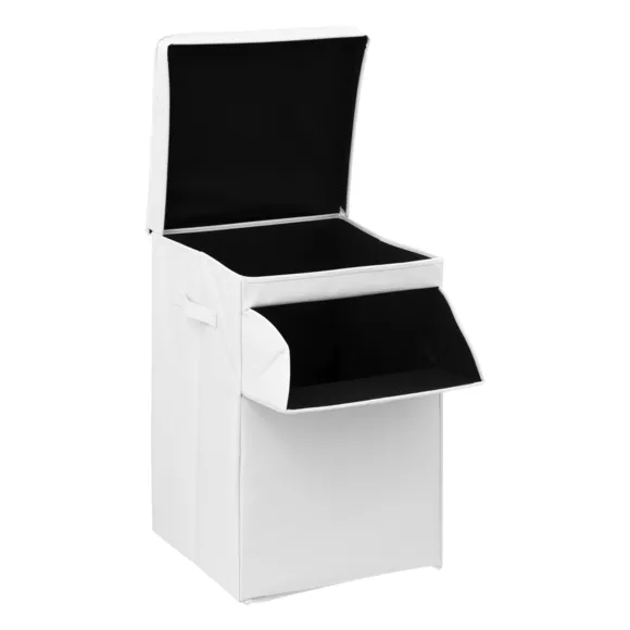 Cesto portabiancheria pieghevole (36 x 36 x 55 cm) Colorama Bianco