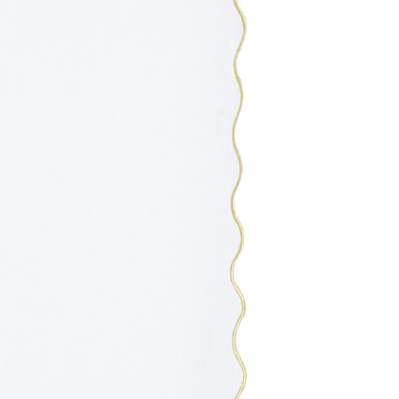 Gordijn gerecycled katoen (140 x 260 cm) Biskwit Wit