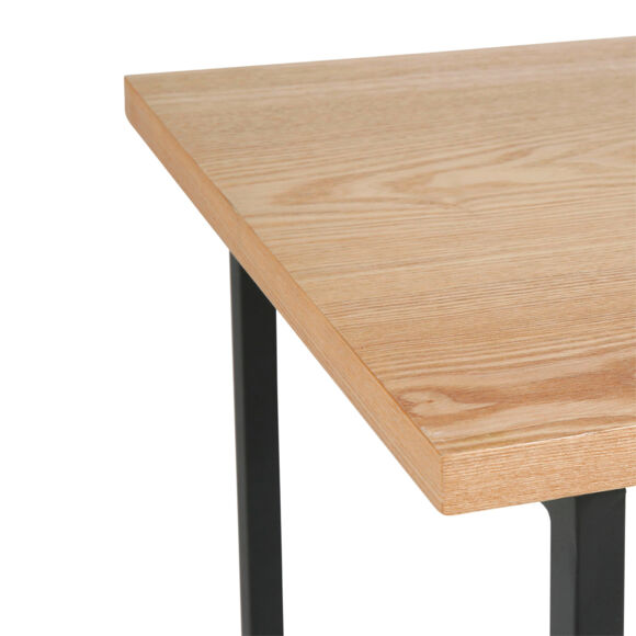 Table d'appoint carrée bois et métal (H50 cm) Mokka
