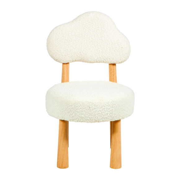 Sedia in legno riccetti bambini (35 cm) Odette Bianco