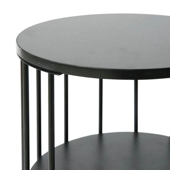 TABLE RONDE 3 NIV.MƒTAL BOIS Dim : D34xH50cm