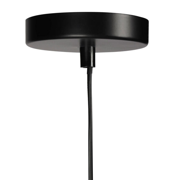 Lámpara de techo redonda en metal vintage (D35 cm) Arsène Negro