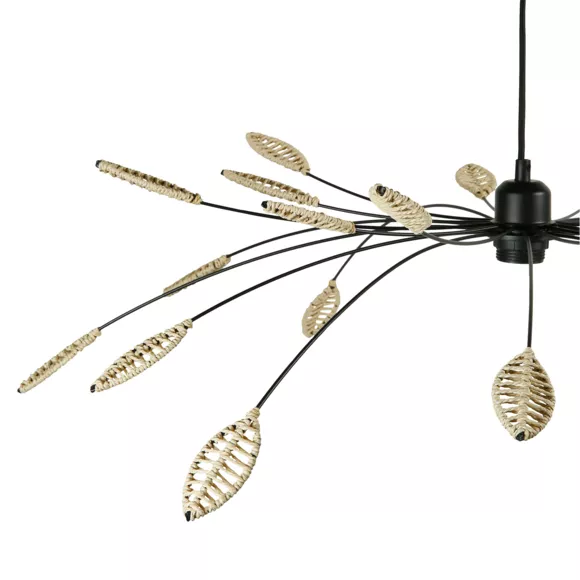 Lámpara de techo en metal y pétalos (D85 cm) Ellisse Natural