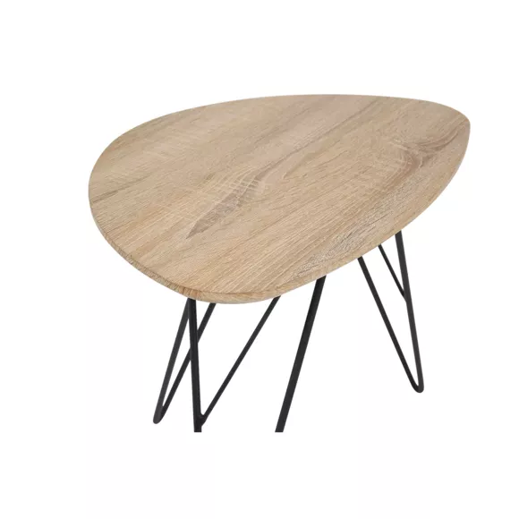 Bijzettafel Hout en Metaal (H40 cm) Gigogne