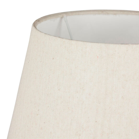 Lámpara de mesa cerámica y algodón (H45 cm) Cezanne Blanco