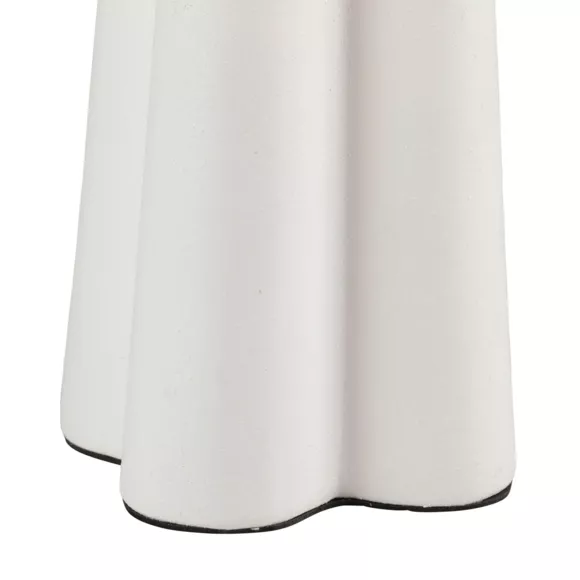 Lámpara de mesa cerámica y algodón (H45 cm) Cezanne Blanco