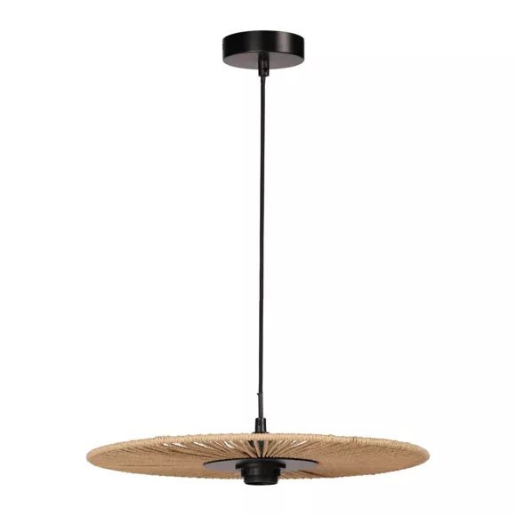 Lámpara de techo redonda en cuerda (D38 cm) Aurora Beige