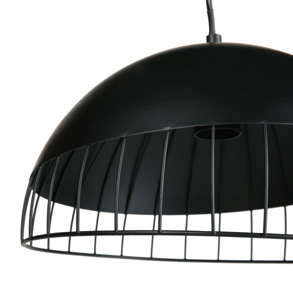 Lámpara de techo redonda en metal (D29,5 cm) Colisée Negro