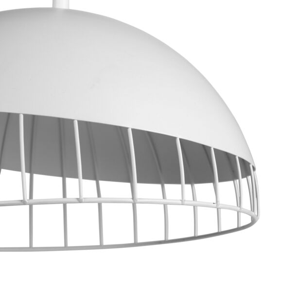 Lámpara de techo redonda en metal (D29,5 cm) Colisée Blanco