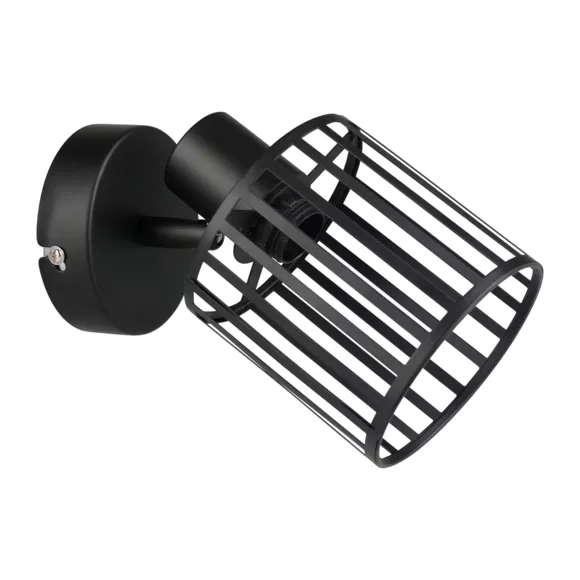Wandleuchte Metall industriell Alma Schwarz