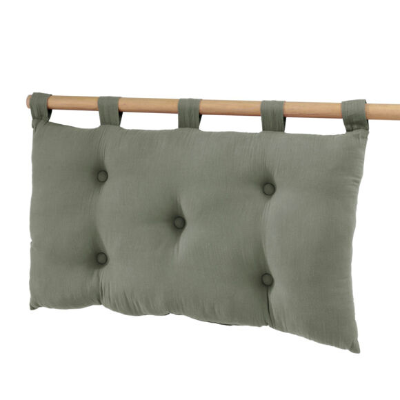 Tête de lit gaze de coton (80 cm) Gaïa Vert romarin 3