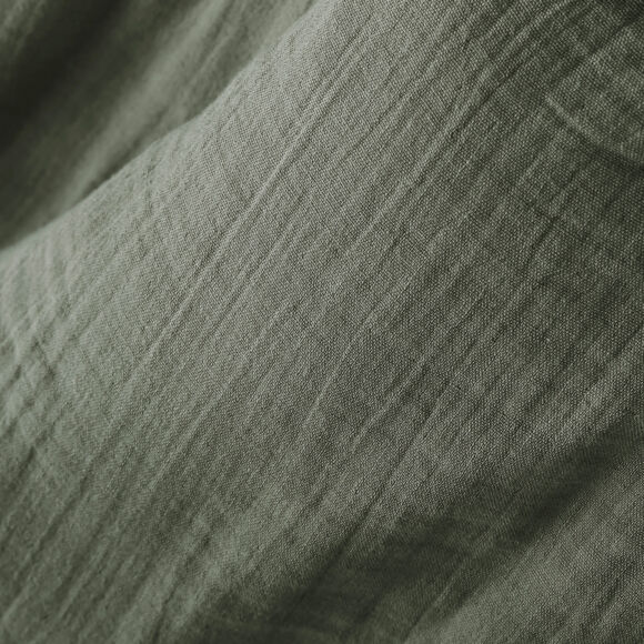Funda para almohada rectangular en gasa de algodón (L70 cm) Gaïa Verde romero 2