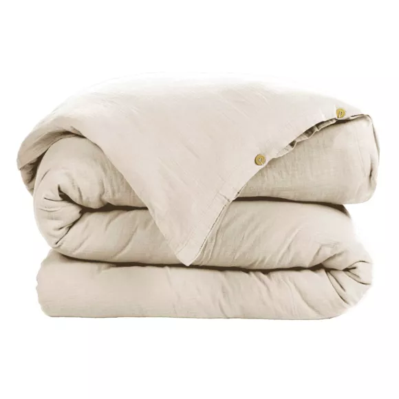 Copripiumino garza di cotone (140 cm) Gaïa Beige pampa