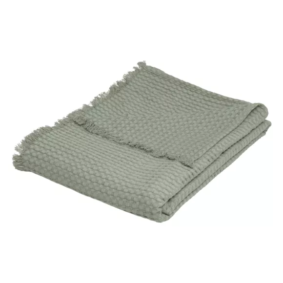 Runner letto cotone (130 x 180 cm) Widdy Verde pallido