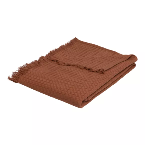 Bedsprei katoen (130 x 180 cm) Widdy Terracotta