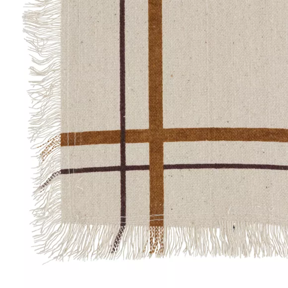 Lote de 2 servilletas de algodón Ray Beige (40 x 40 cm)