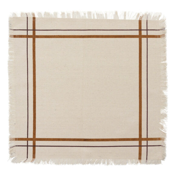 Lot de 2 serviettes coton (40 x 40 cm) Ray Beige