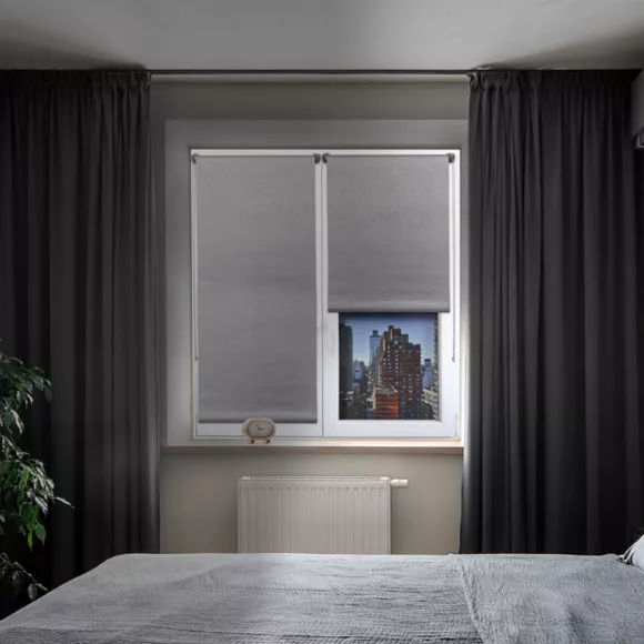 Estor enrollable opaco (90 x 180 cm) Lio Gris 