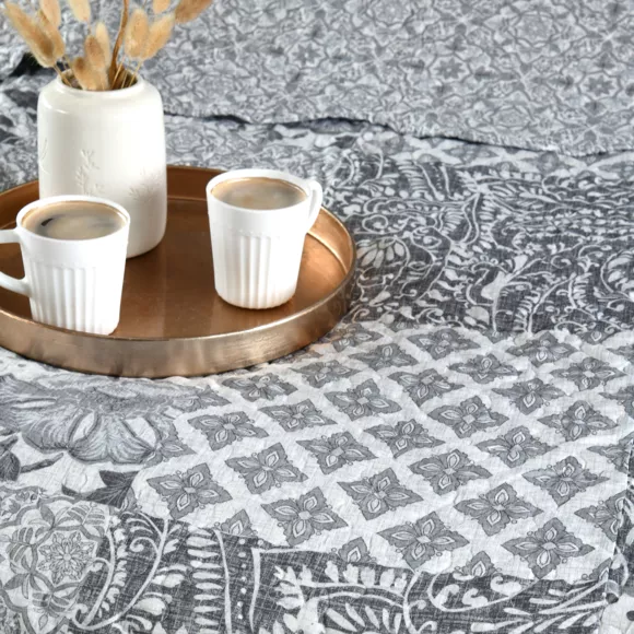Colcha y funda de almohada (180 x 240 cm) Octavia Gris