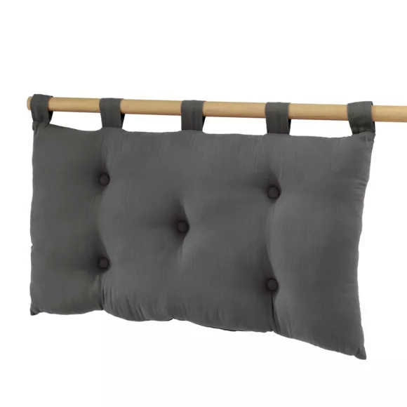 Testata letto garza di cotone (80 cm) Gaïa Grigio granito