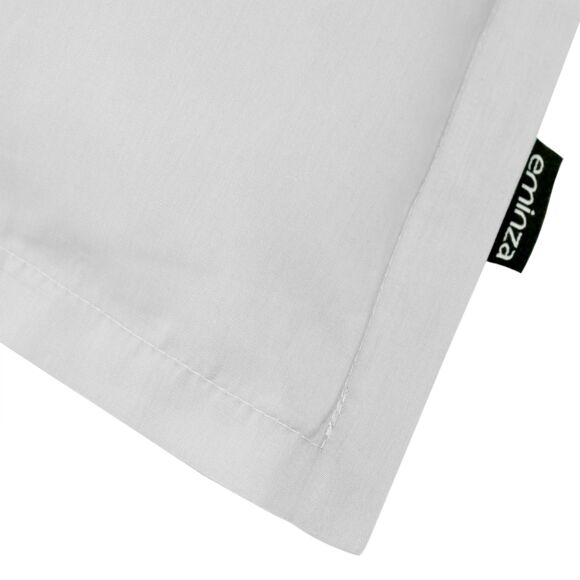 Funda de almohada cuadrada de percal de algodón (80 x 80 cm) Cali Gris claro
