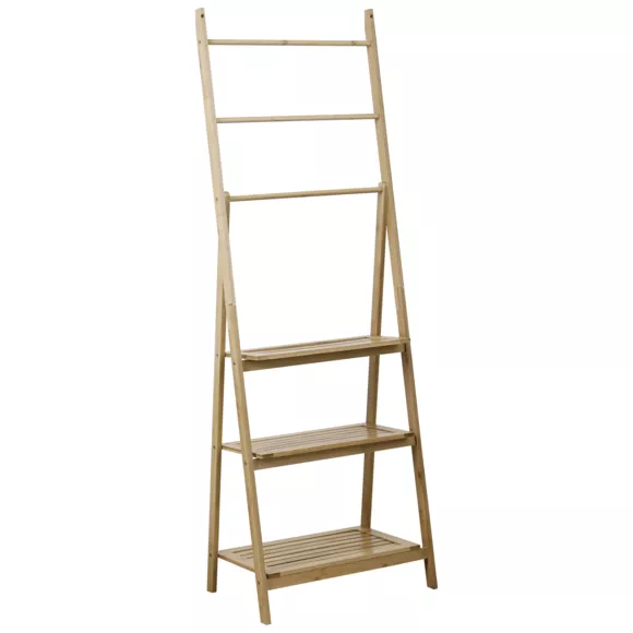 PORTE SERVIETTTES AVEC TABLETTES DE RANGEMENT BAMBOU - BAMBOU