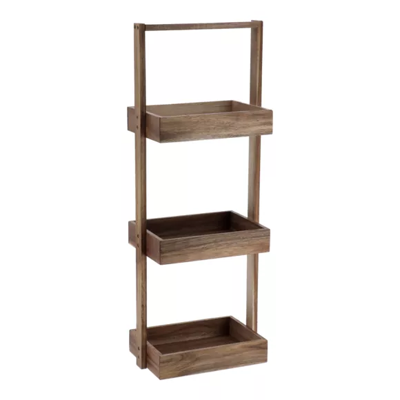 Legplank 3 niveaus acacia hout (H75 cm) Lina Bruin