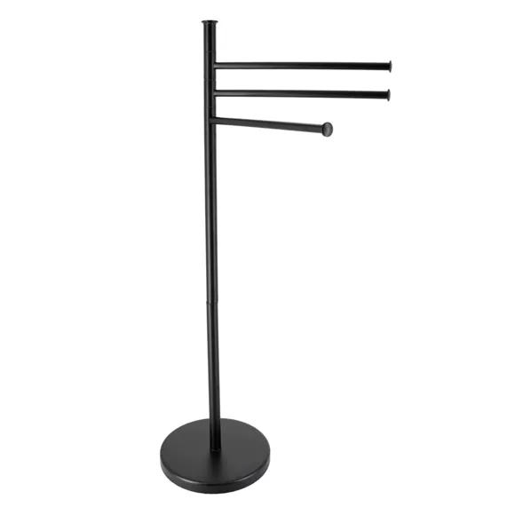 Porta asciugamano 3 livelli in metallo (H86 cm) Homy Nero