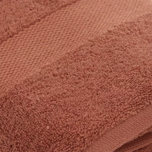 SERVIETTE DE BAIN 90X150 CM 100% COTON - TERRACOTTA