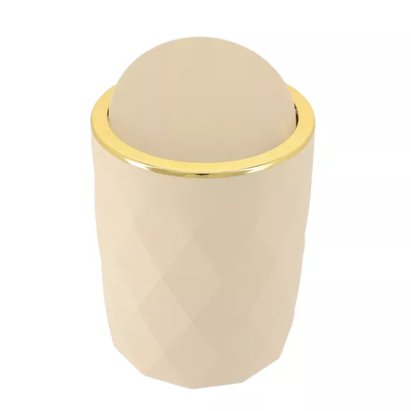 Pattumiera bagno gomma 6L Rubby Beige