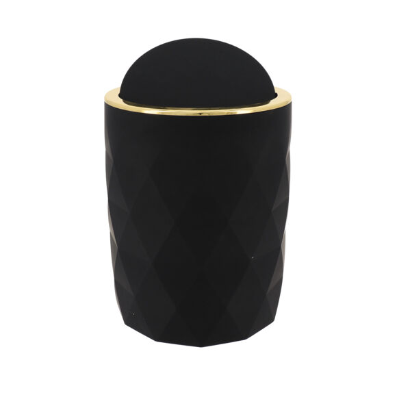 Cubo de basura para baño goma 6L Rubby Negro