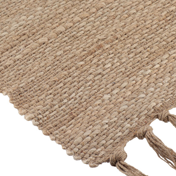 Jute en katoenen woonkamertapijt (45 x 90 cm) Noah Beige natuurlijk