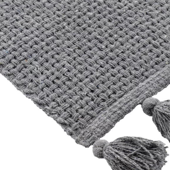 TAPIS ALBA COTON/AUTRES FIBRES 45X90 CM - GRIS