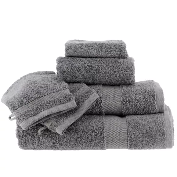 Juego de 2 guantes de baño en algodón (15 x 21 cm) Timeless Gris