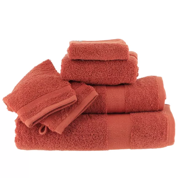 Lot de 2 gants de toilette coton (15 x 21 cm) Timeless Terracotta