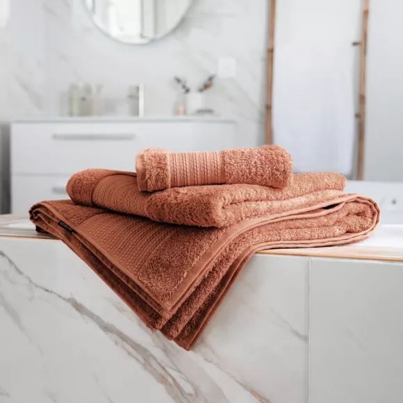 Asciugamano cotone bio (50 x 90 cm) Garance Terracotta 3
