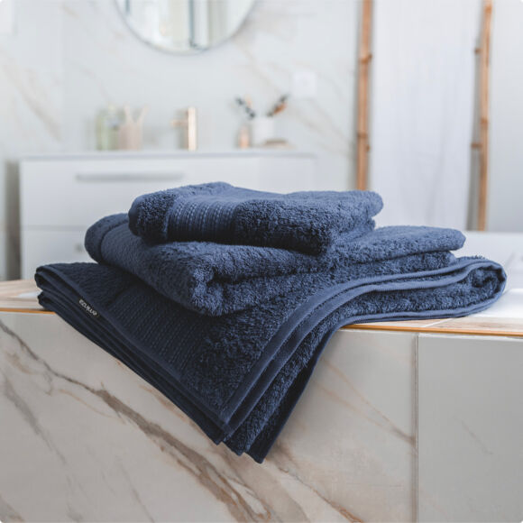 Asciugamano cotone bio (70 x 130 cm) Garance Blu notte